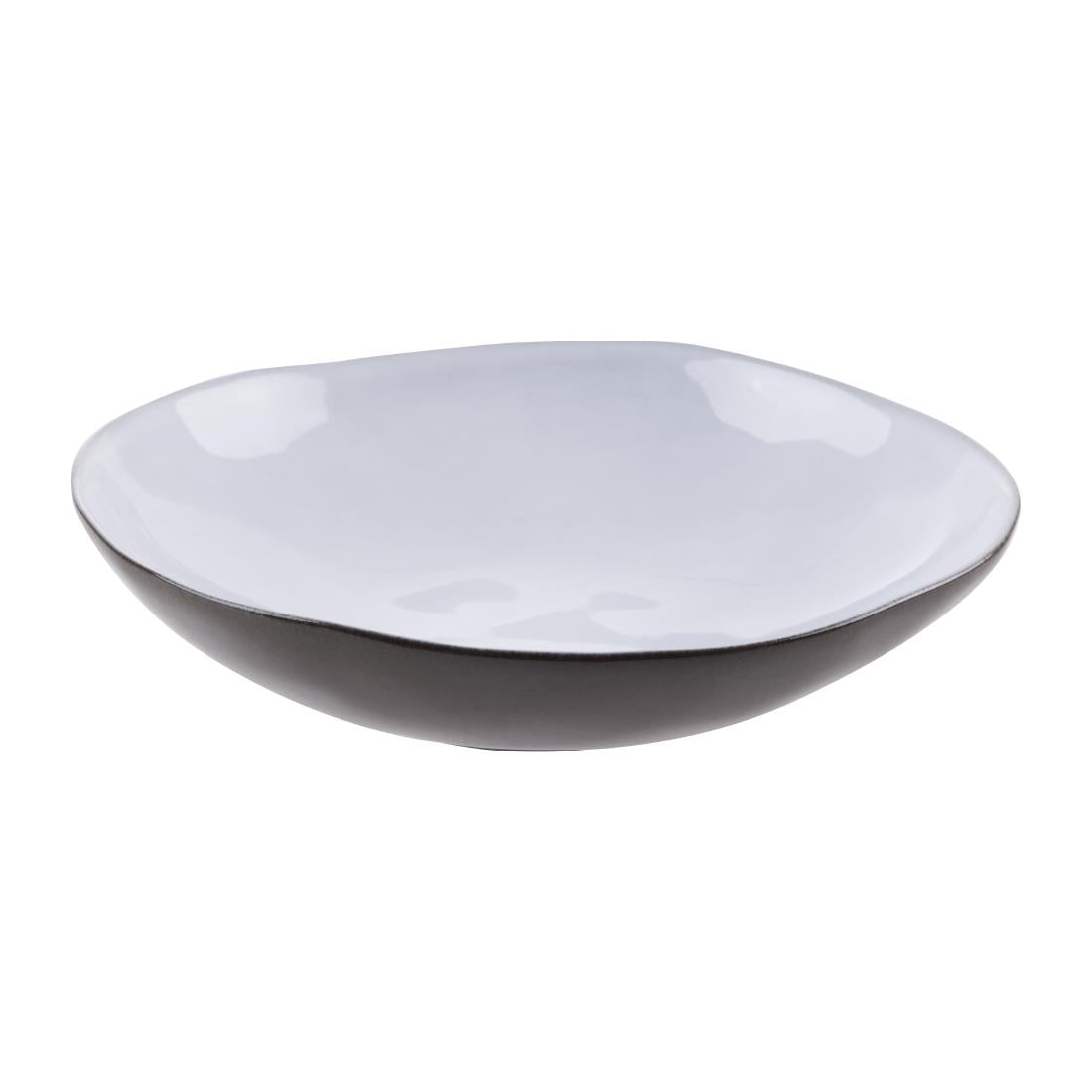 Olympia Raw Recycled Clay Coupe Bowls Charcoal 230mm (6 Pack)