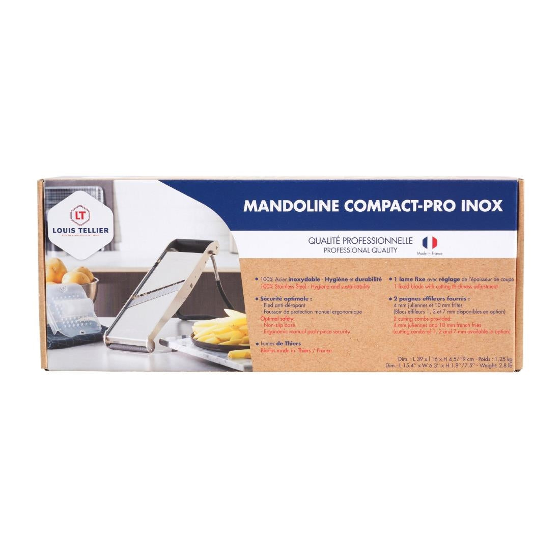 Louis Tellier Bron Compact Pro Stainless Steel Japanese Mandoline