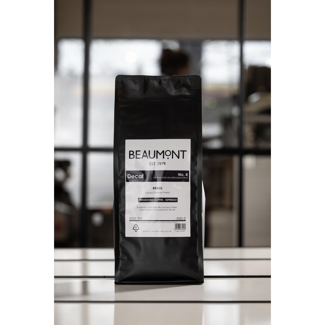 Beaumont No.4 Decaf Coffee Espresso Grind 1kg