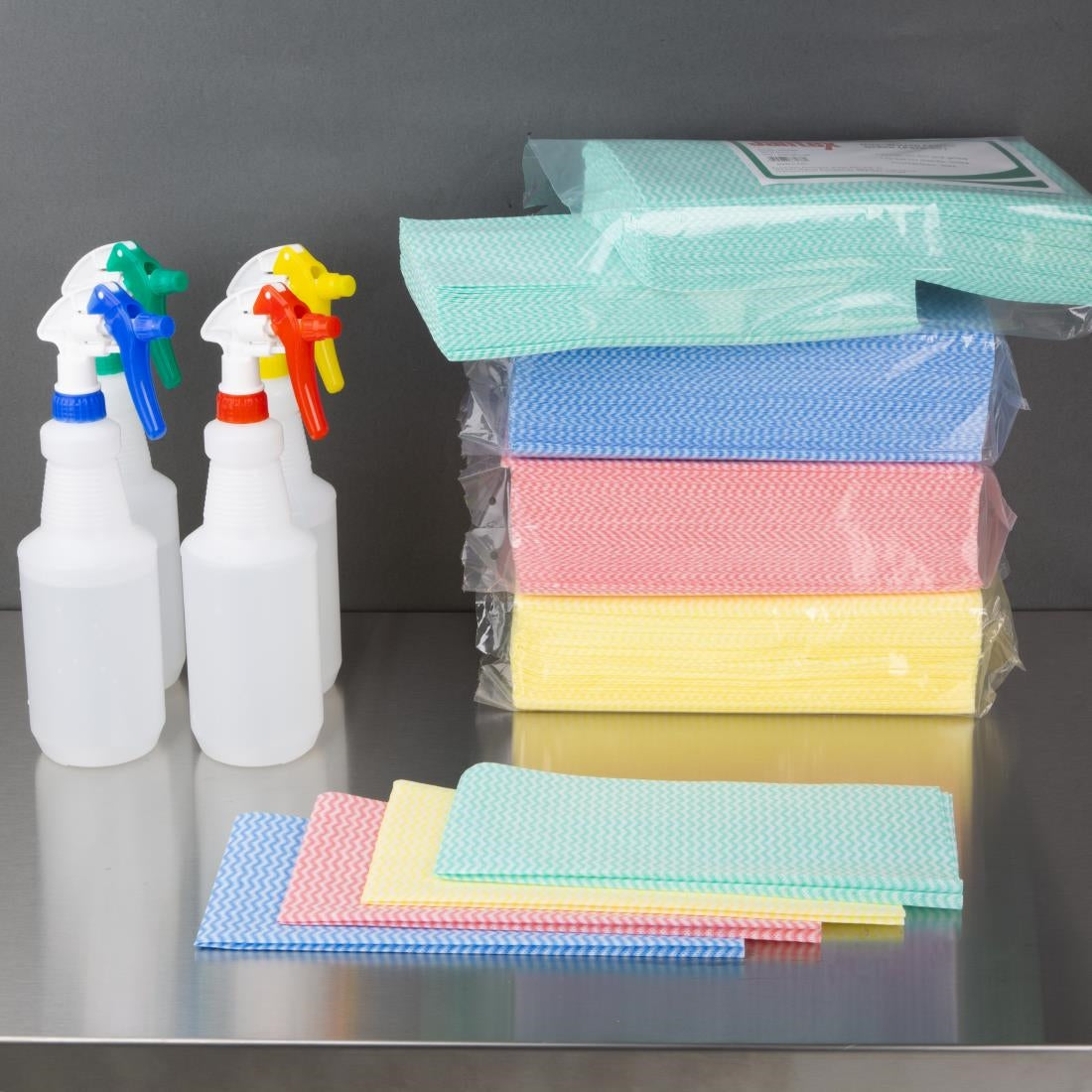 Jantex Non-Woven Cloths Red (50 Pack)