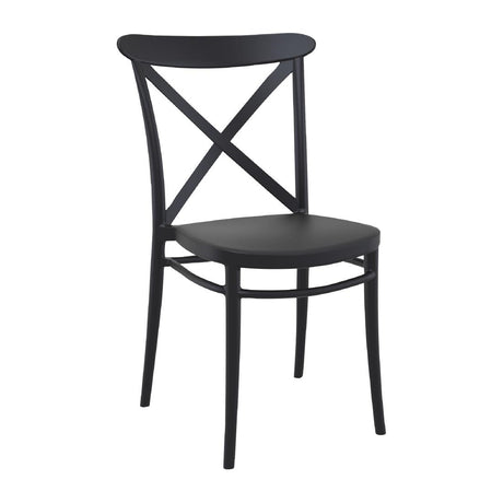 Cross Side Chairs Black (2 Pack)