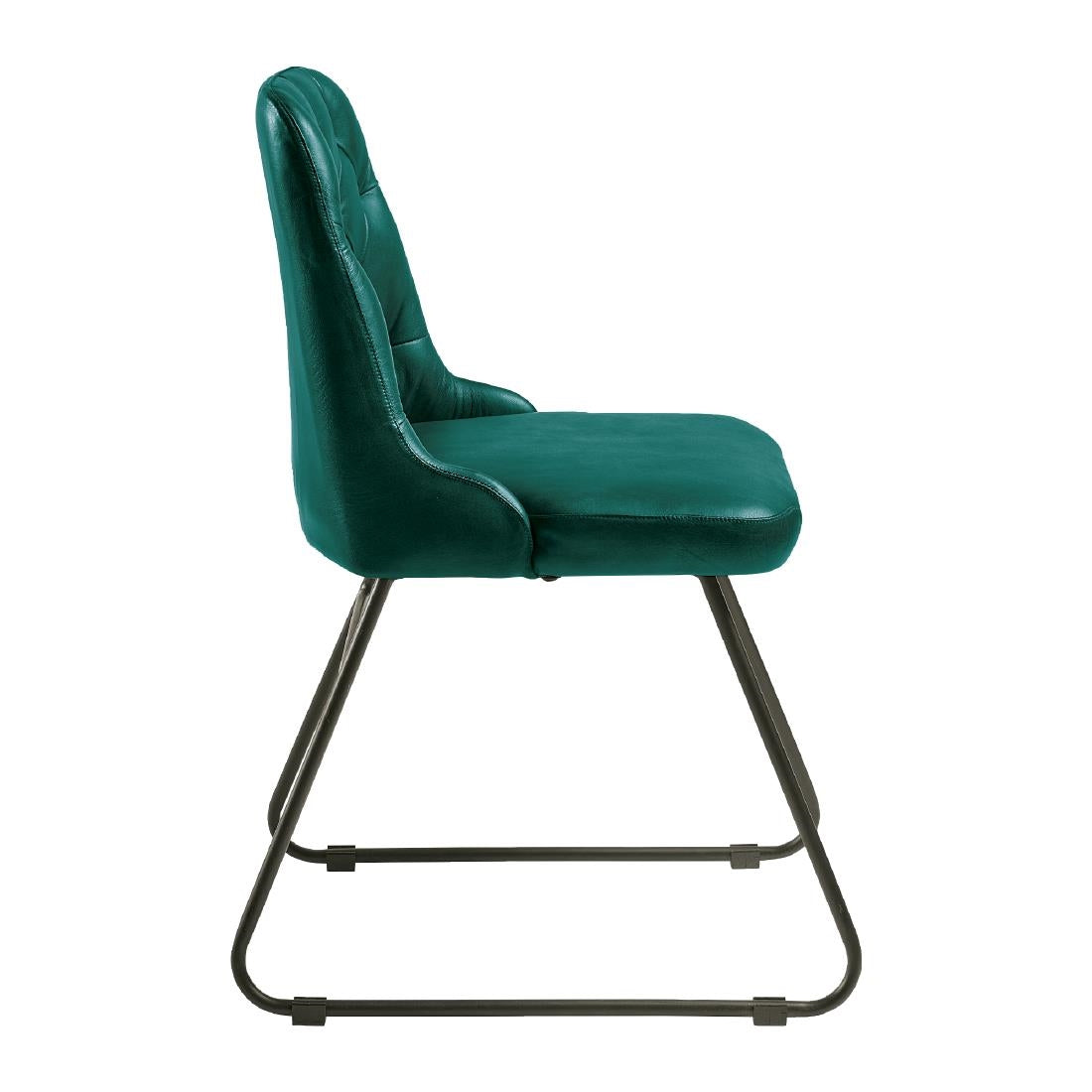 Harland Side Chairs Leather Vintage Blue (2 Pack)