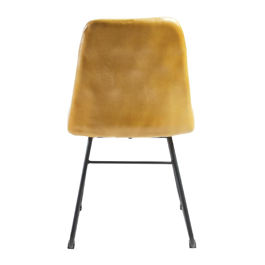 Harland Side Chairs Leather Vintage Gold (2 Pack)