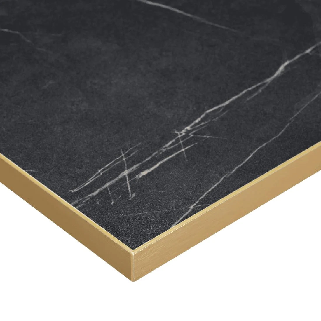 Omega Square Laminate Table Top Black Marble 700x700mm