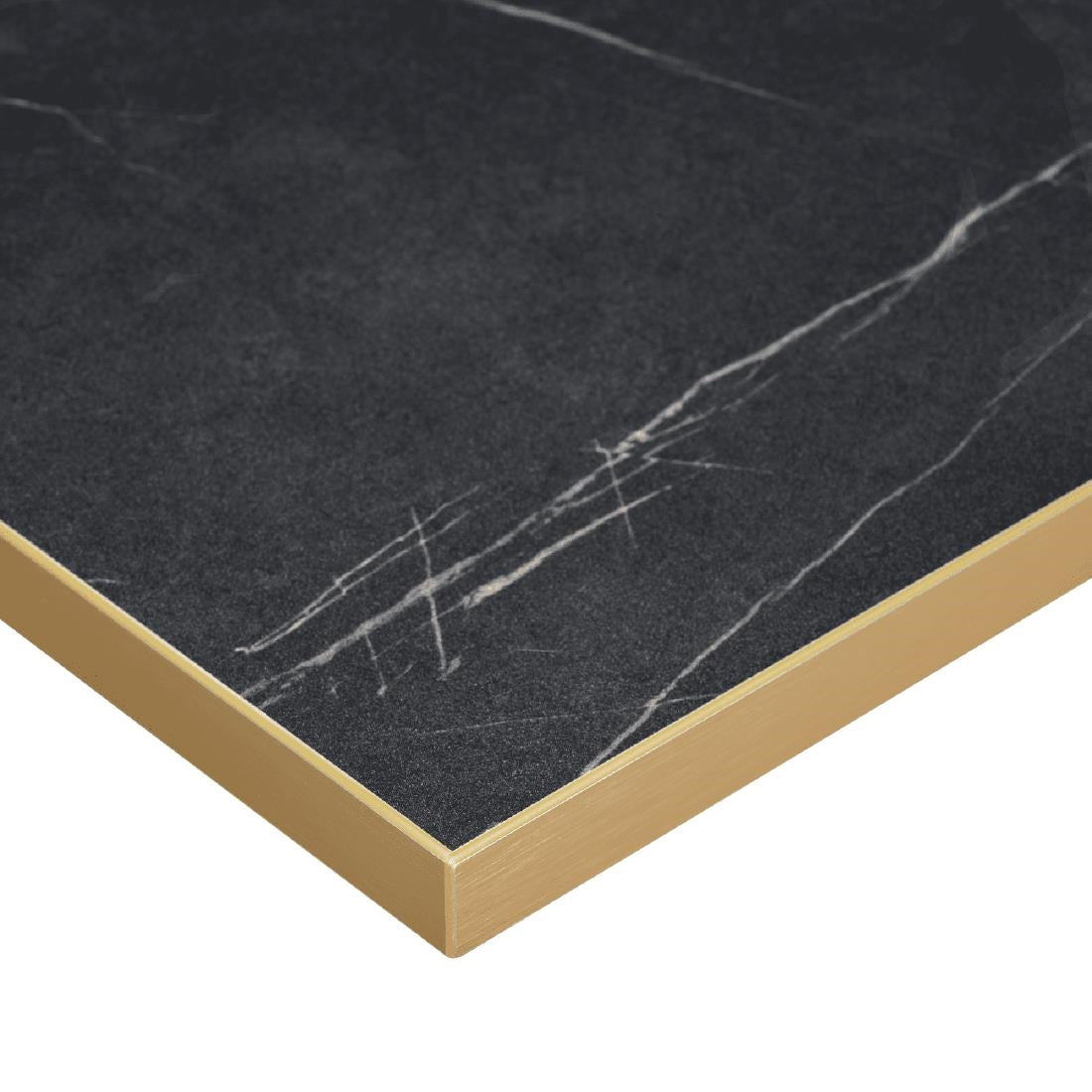 Omega Square Laminate Table Top Black Marble 700x700mm