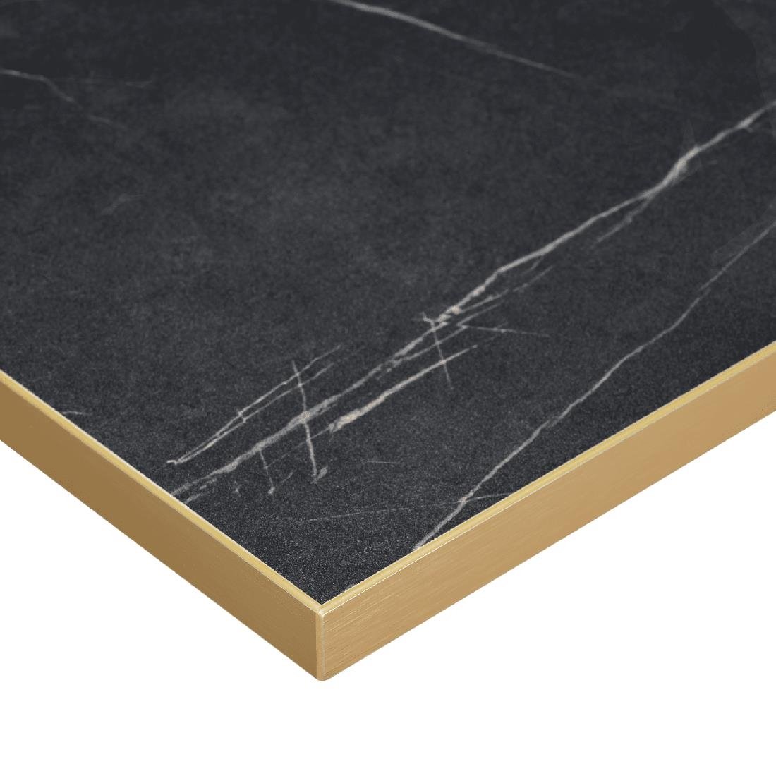Omega Square Laminate Table Top Black Marble 700x700mm