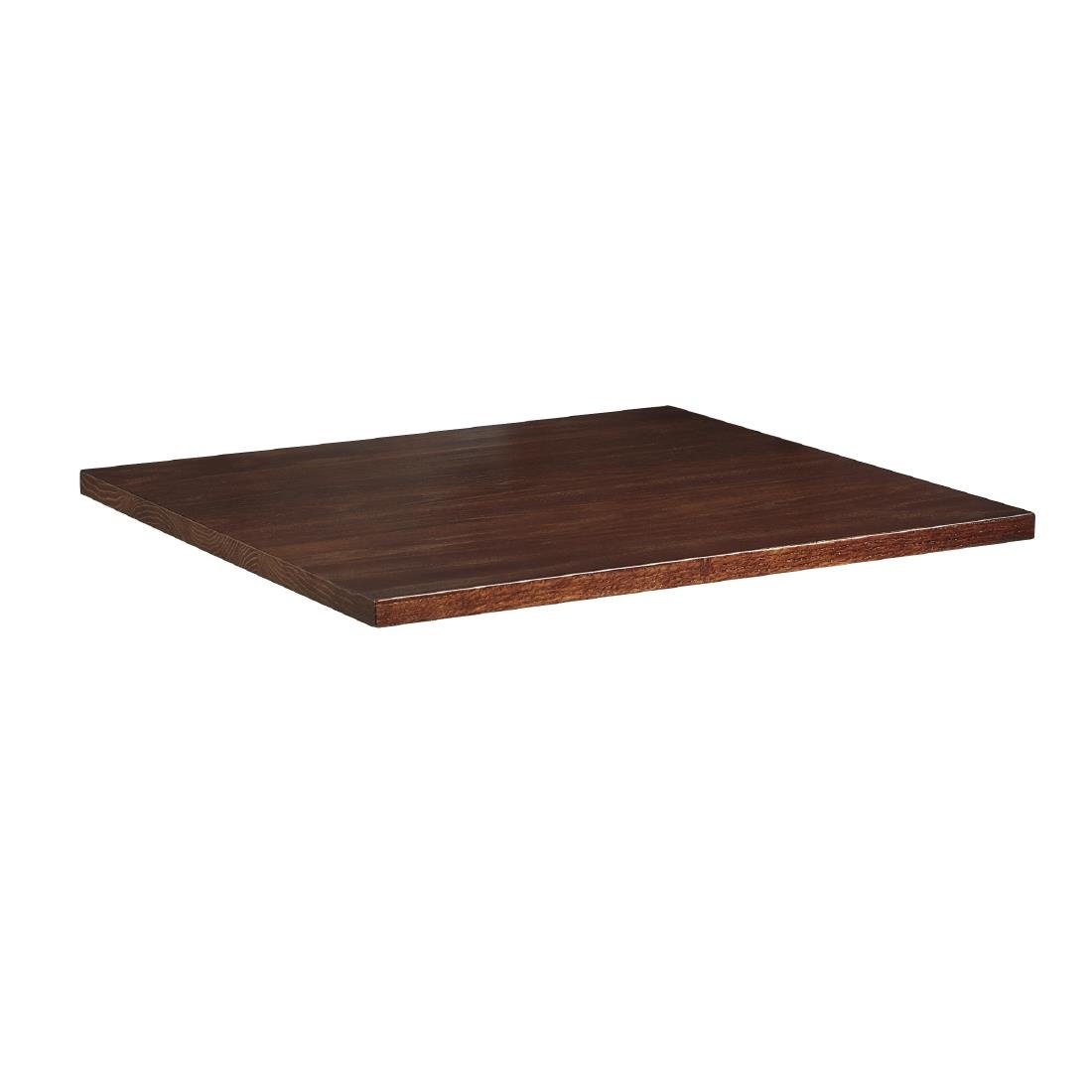 Solid Ash Dark Walnut Square Table Top 600x600mm