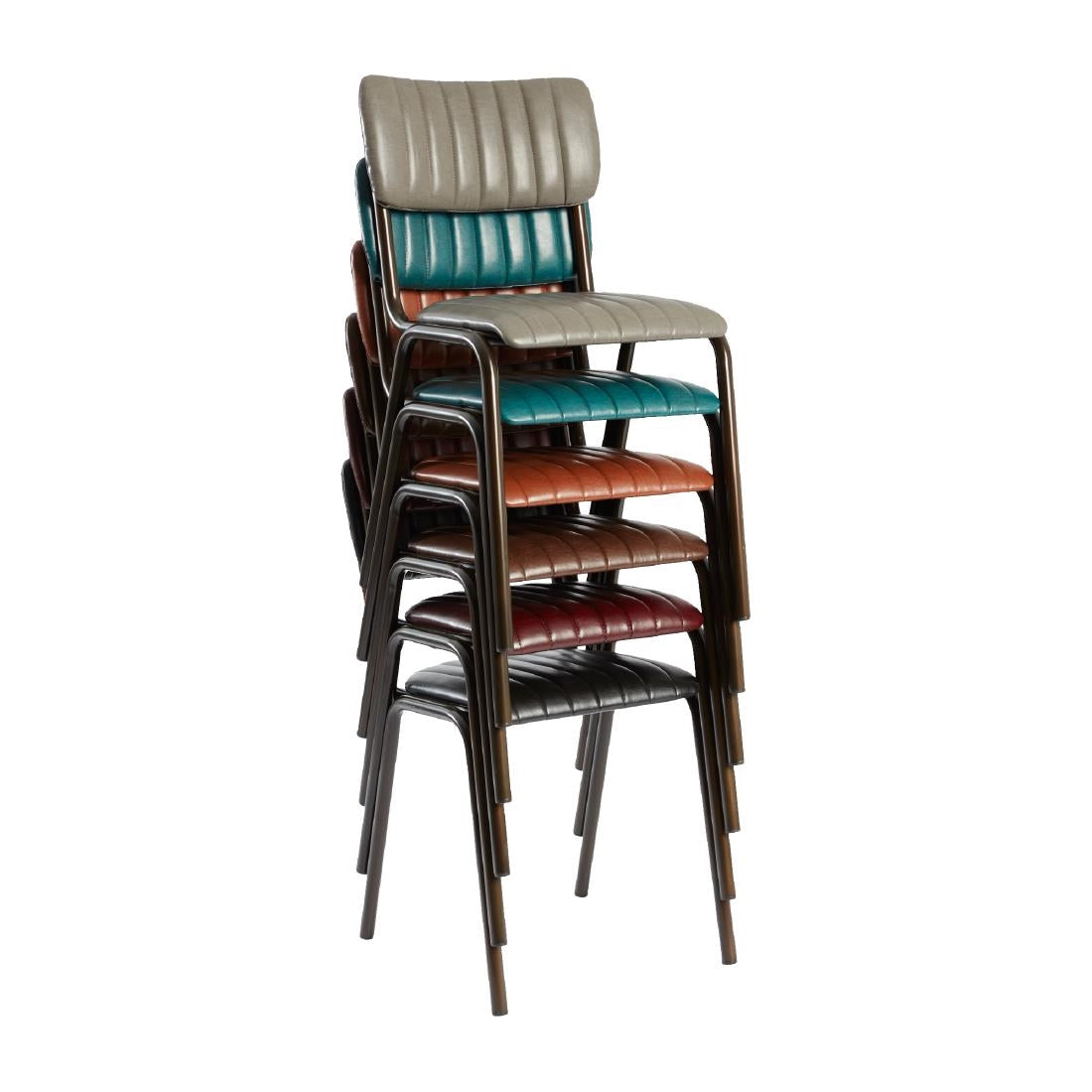 Tavo Stacking Side Chairs Vintage Tan (2 Pack)