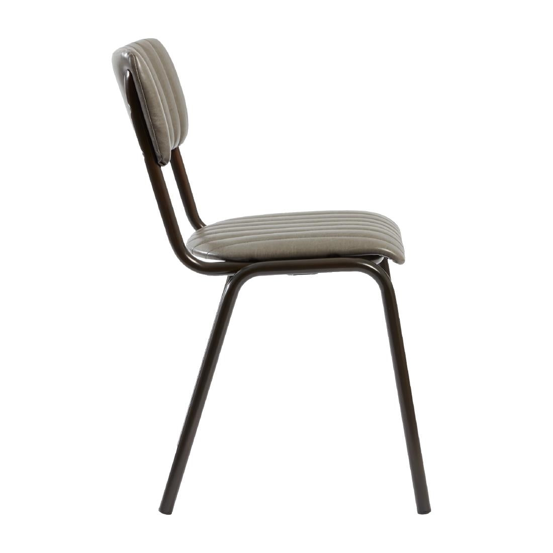 Tavo Stacking Side Chairs Vintage Dark Grey (2 Pack)