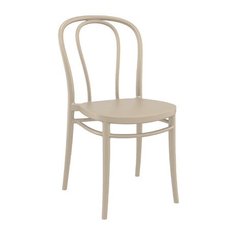 Victor Side Chairs Taupe (2 Pack)