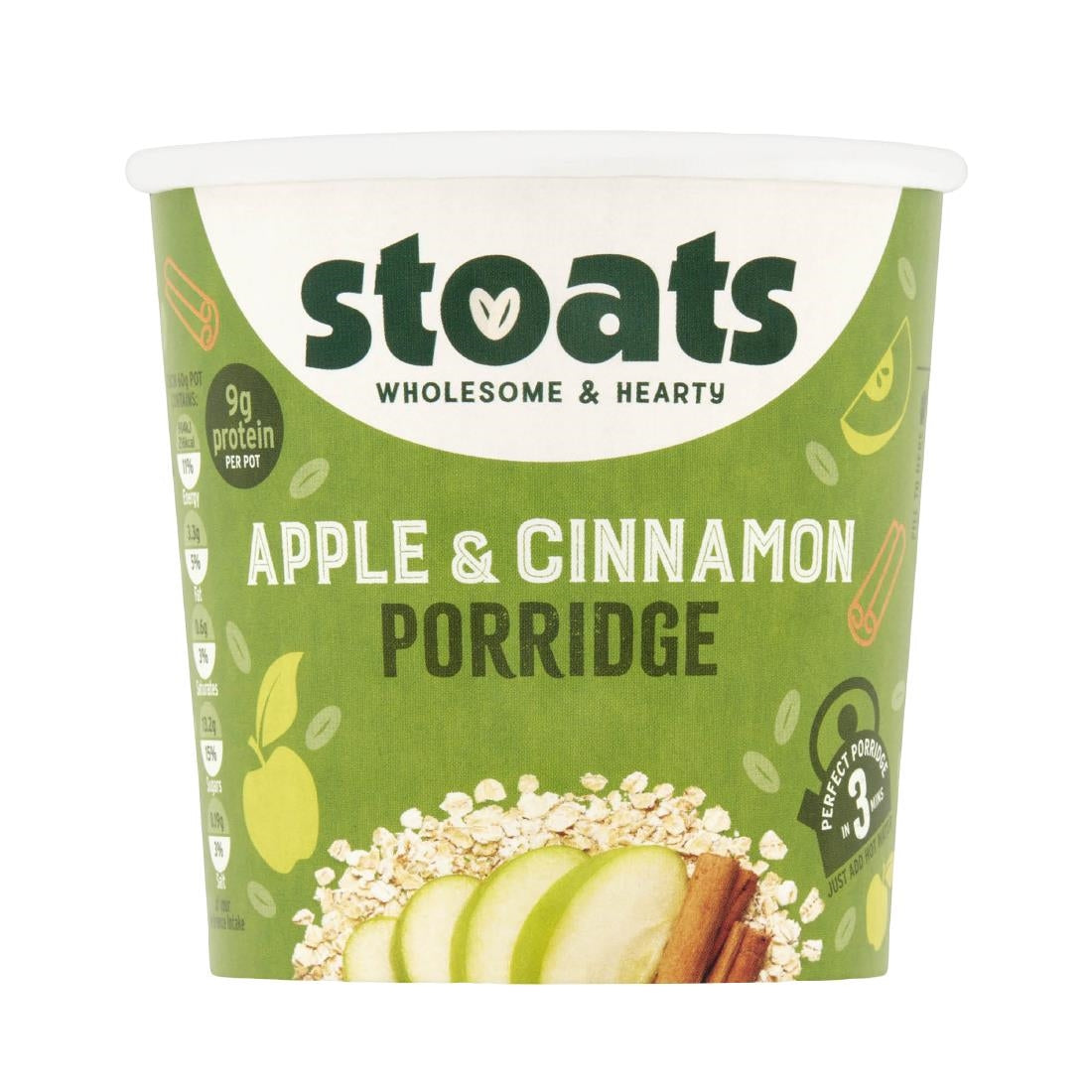 Stoats Apple & Cinnamon Porridge Pots 60g (16 Pack)