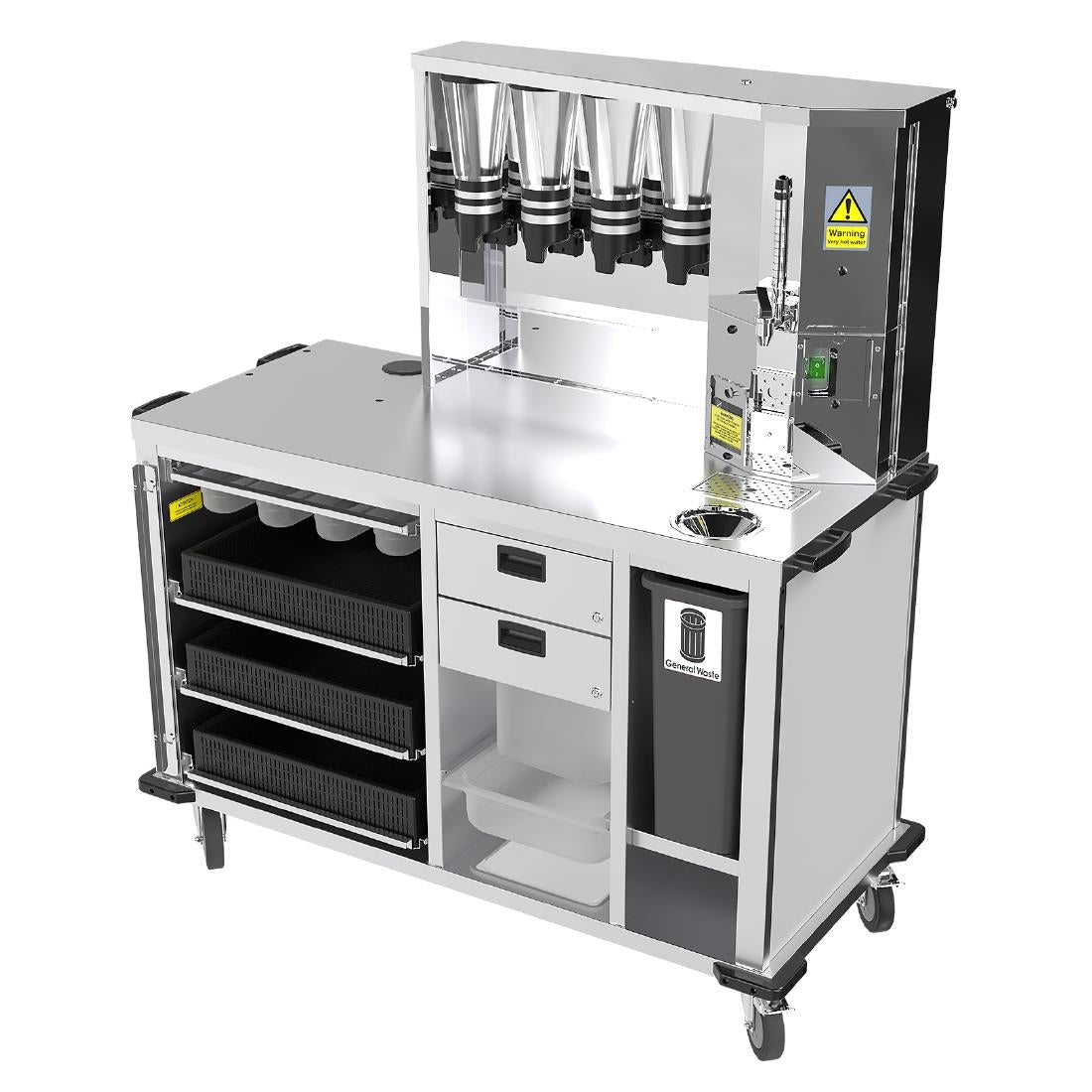 Moffat BTX Beverage & Breakfast Trolley with 2 End Shelves