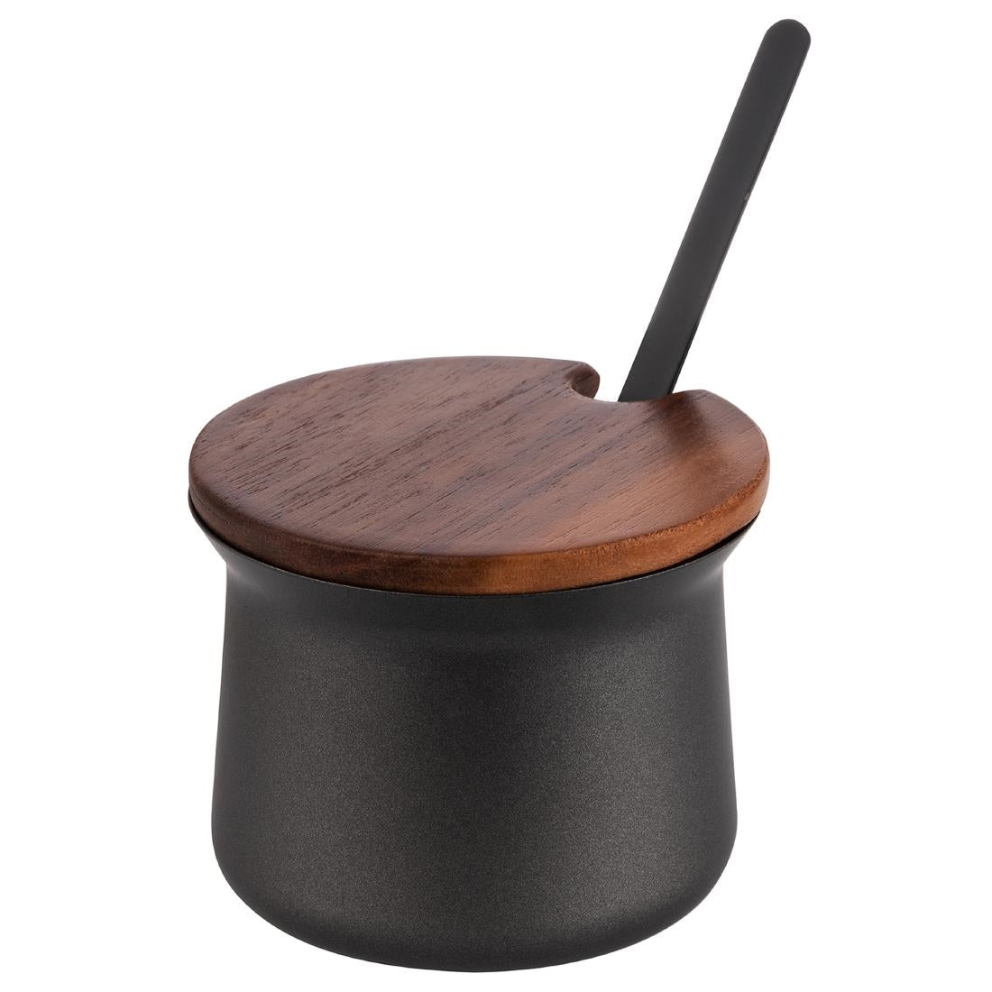 APS Acacia Wood And Stainless Steel Milk and Sugar Set