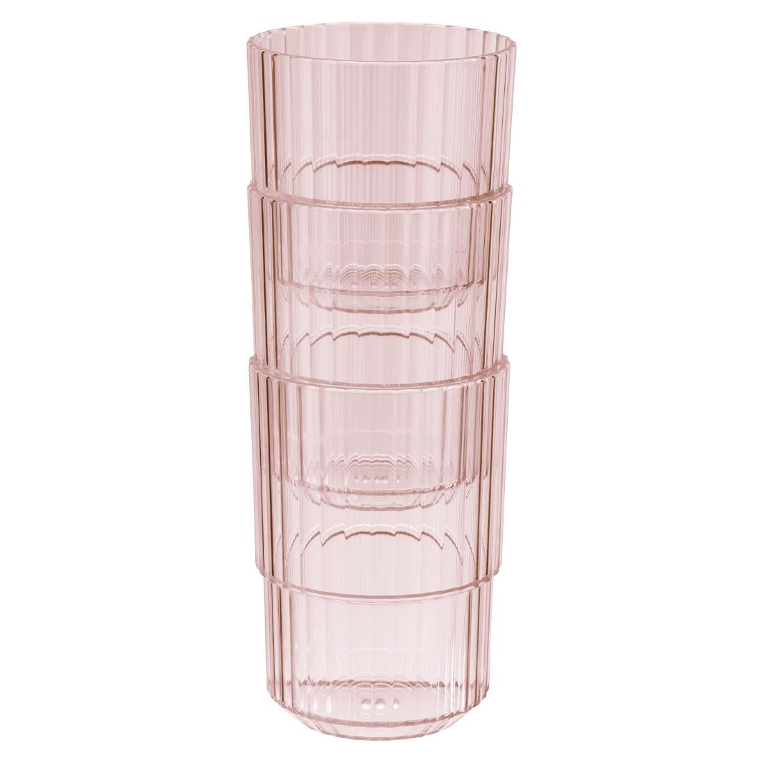 APS Linea Light Pink Drinking Cups 300ml (48 Pack)