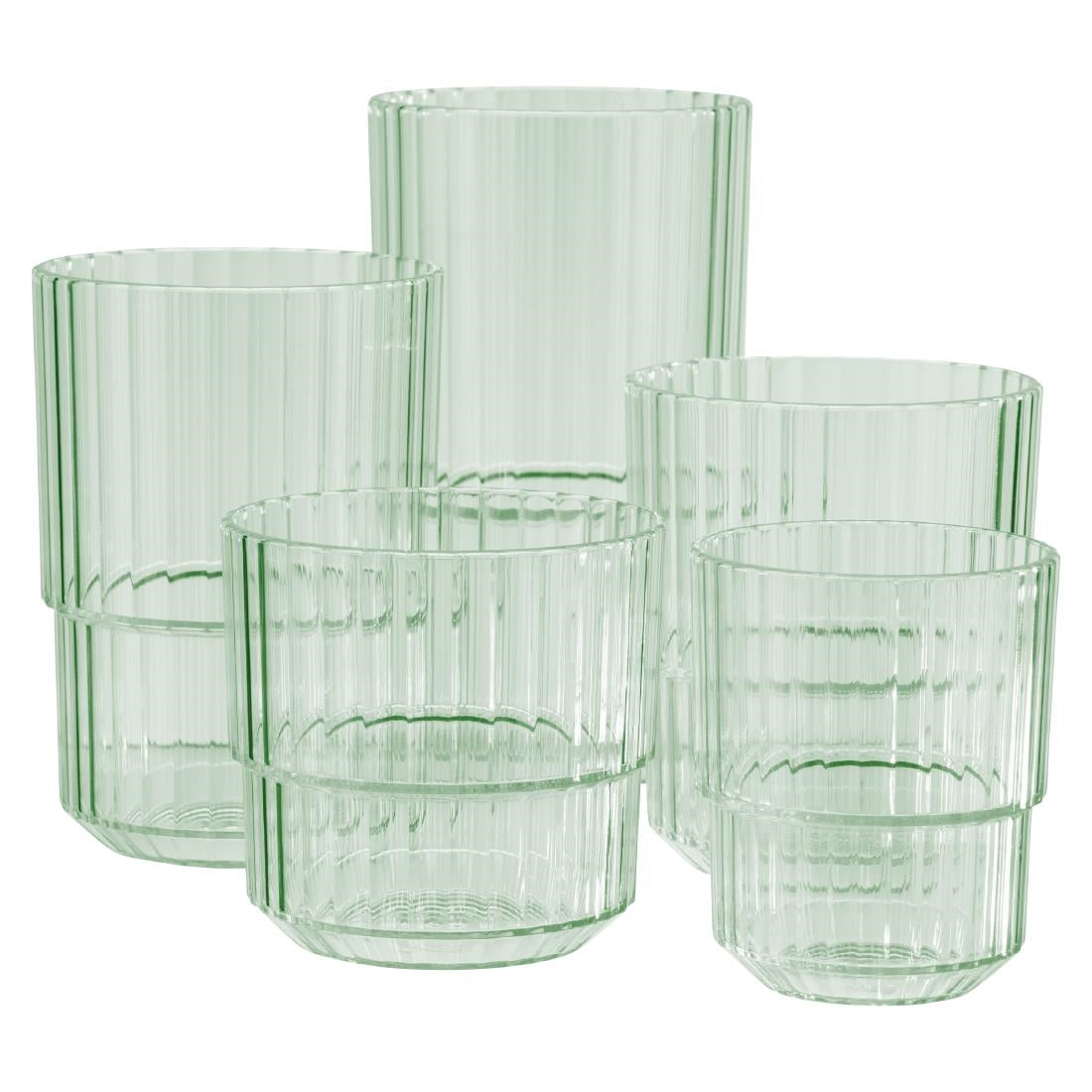 APS Linea Light Green Drinking Cups 300ml (48 Pack)