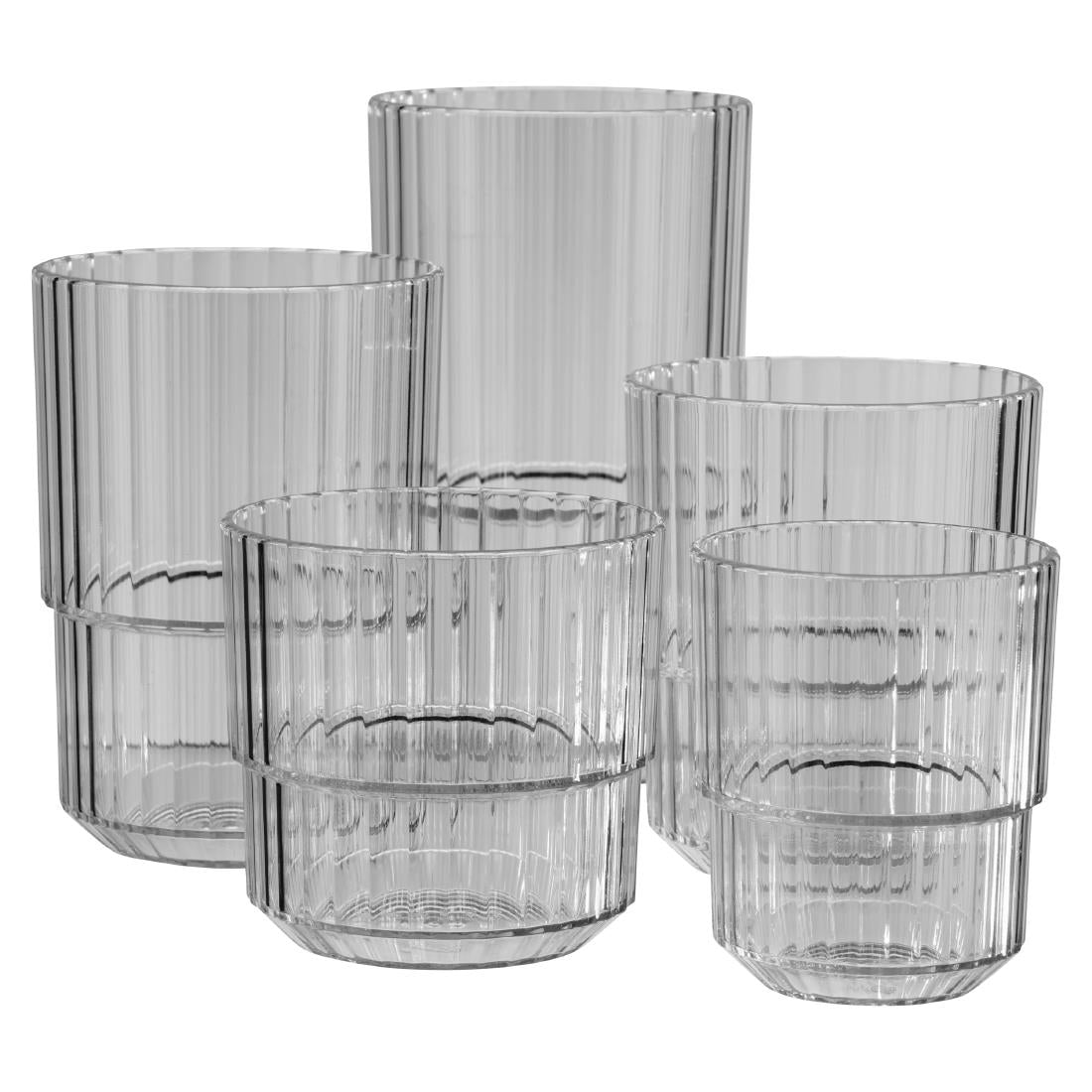 APS Linea French Grey Drinking Cups 300ml (48 Pack)