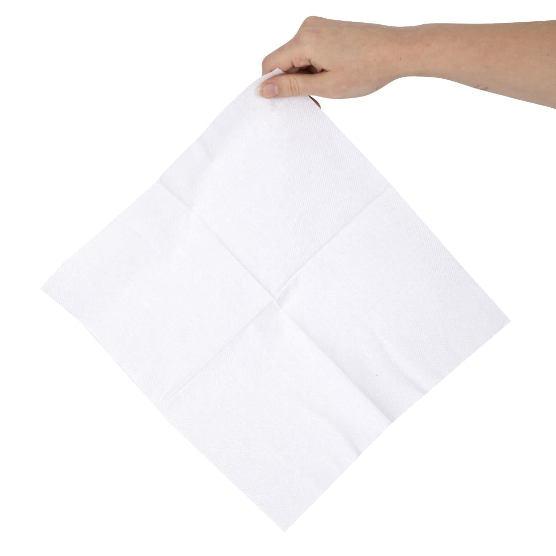 Nisbets Essentials 2ply 4-Fold White Lunch Napkins (50 Pack)