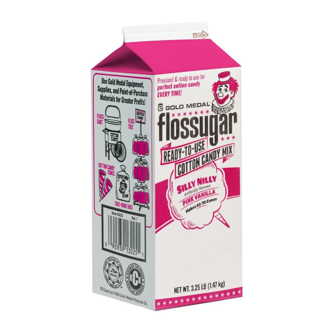 Flossugar Pink Vanilla Ready to Use Cotton Candy Mix 1.47kg