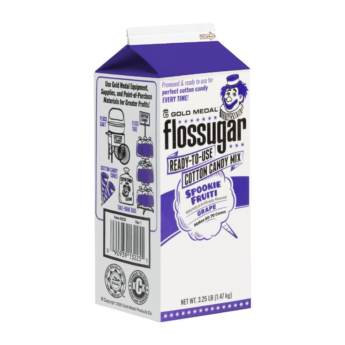 Flossugar Grape Ready to Use Cotton Candy Mix 1.47kg