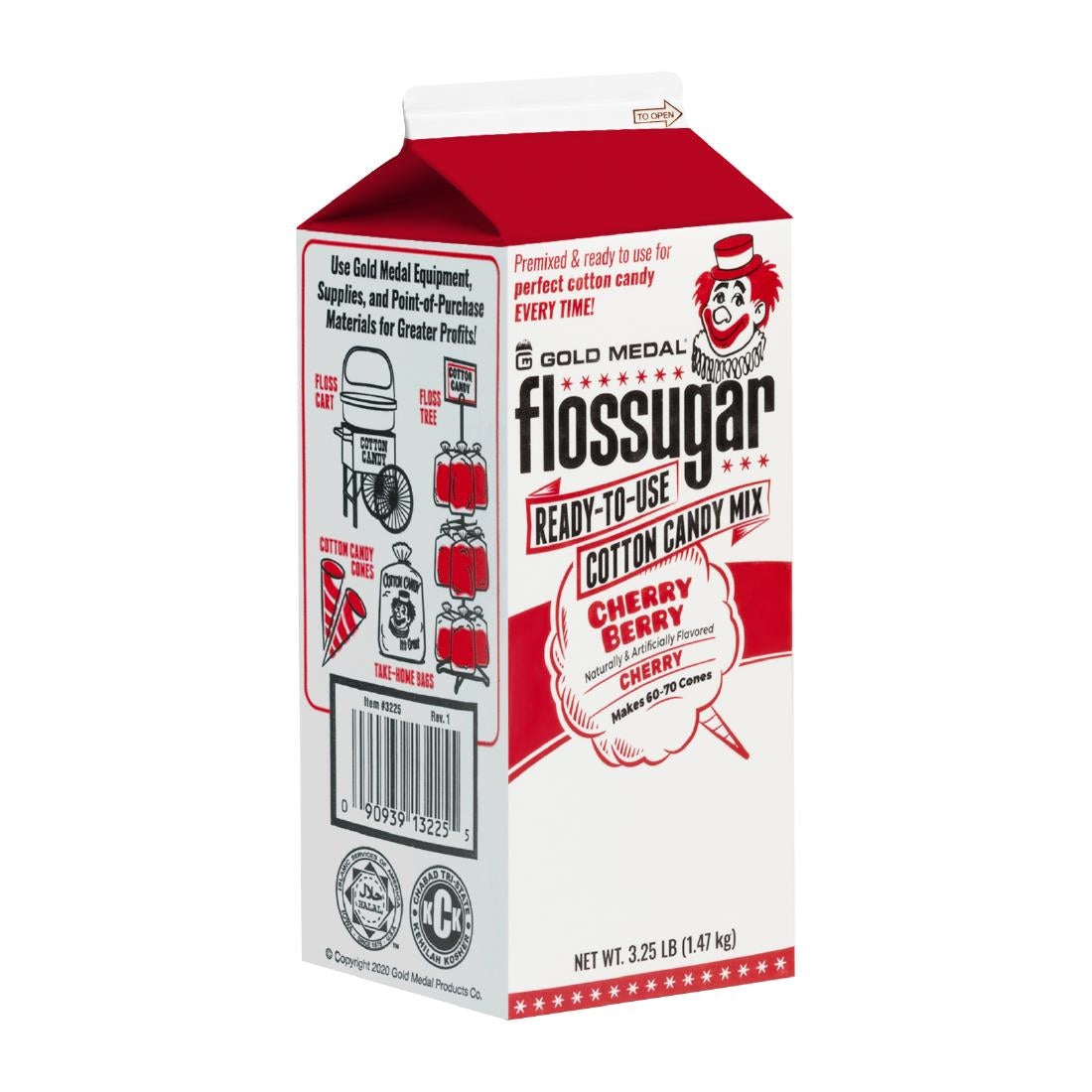 Flossugar Cherry Ready to Use Cotton Candy Mix 1.47kg