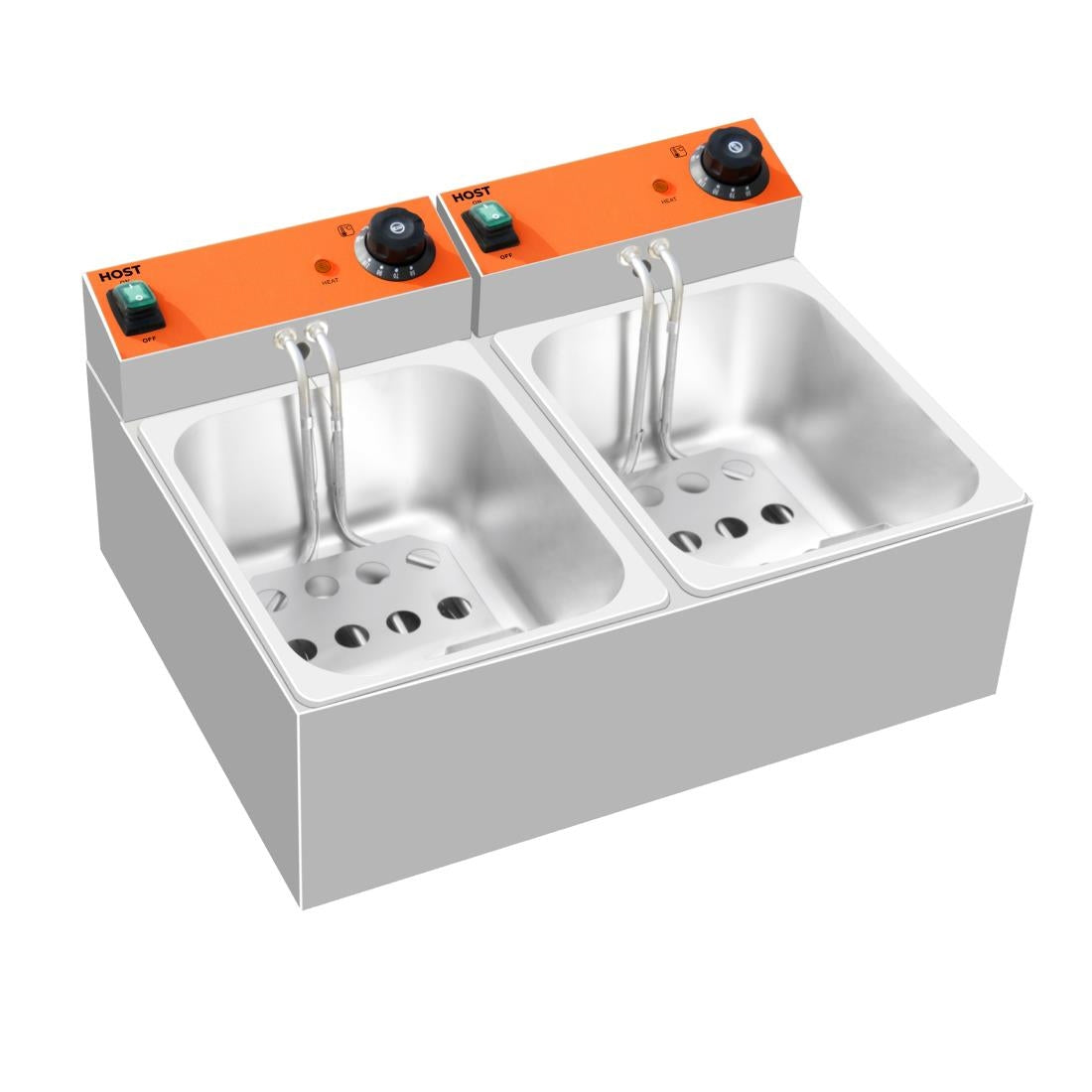 HOST Countertop Electric Fryer 2x 5Ltr HOST0575FD