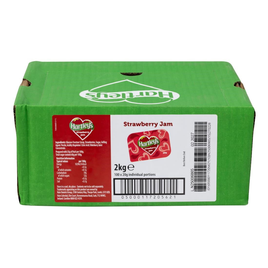 Hartley's Strawberry Jam 20g (100 Pack)