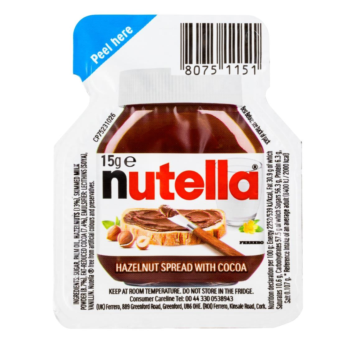 Nutella Portions 15g (120 Pack)