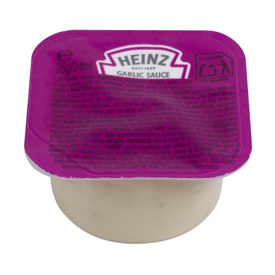 Heinz Garlic Sauce Dip Pots 25ml (100 Pack)