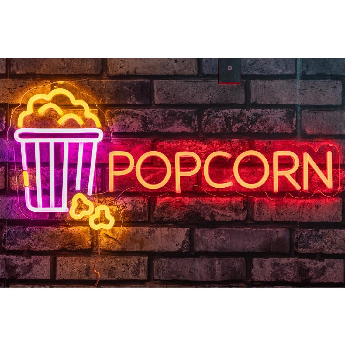 A1 Equipment Popcorn Neon Style LED Light-up Sign A7374