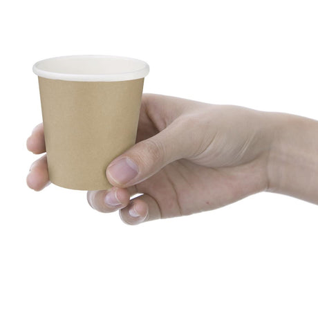 Fiesta Recyclable Hot Cups Single Wall Kraft 6oz (50 Pack)