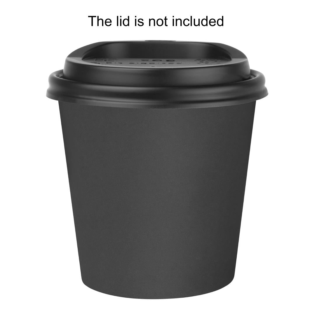 Fiesta Recyclable Hot Cups Single Wall Black 6oz (1000 Pack)