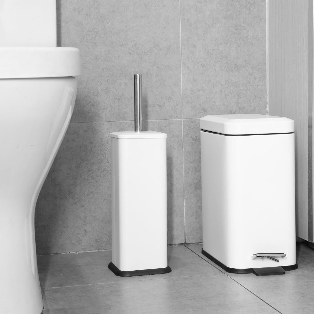 Jantex Slim Pedal Bin White 5Ltr