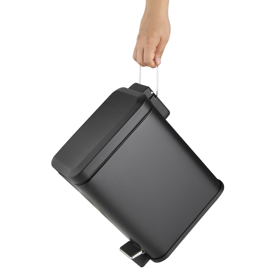 Jantex Slim Pedal Bin Black 5Ltr