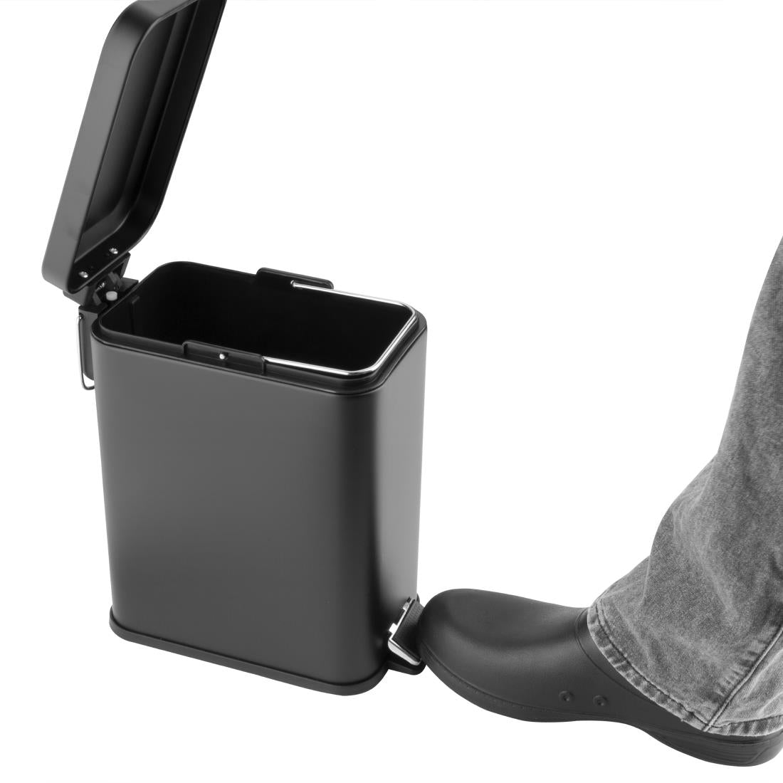 Jantex Slim Pedal Bin Black 5Ltr