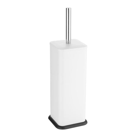 Jantex Square Toilet Brush and Holder - White