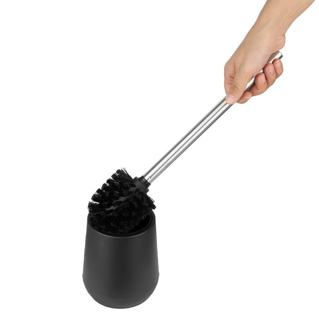 Jantex Toilet Brush and Holder Black