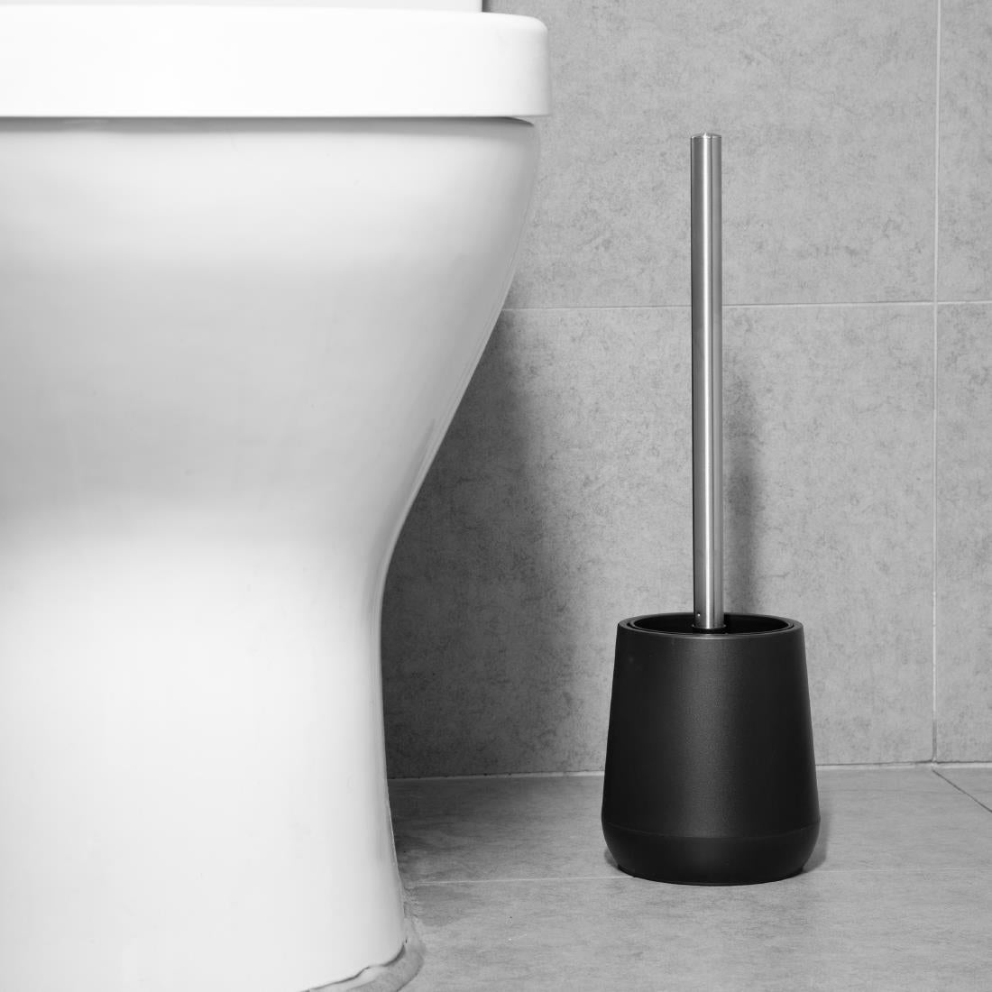 Jantex Toilet Brush and Holder Black
