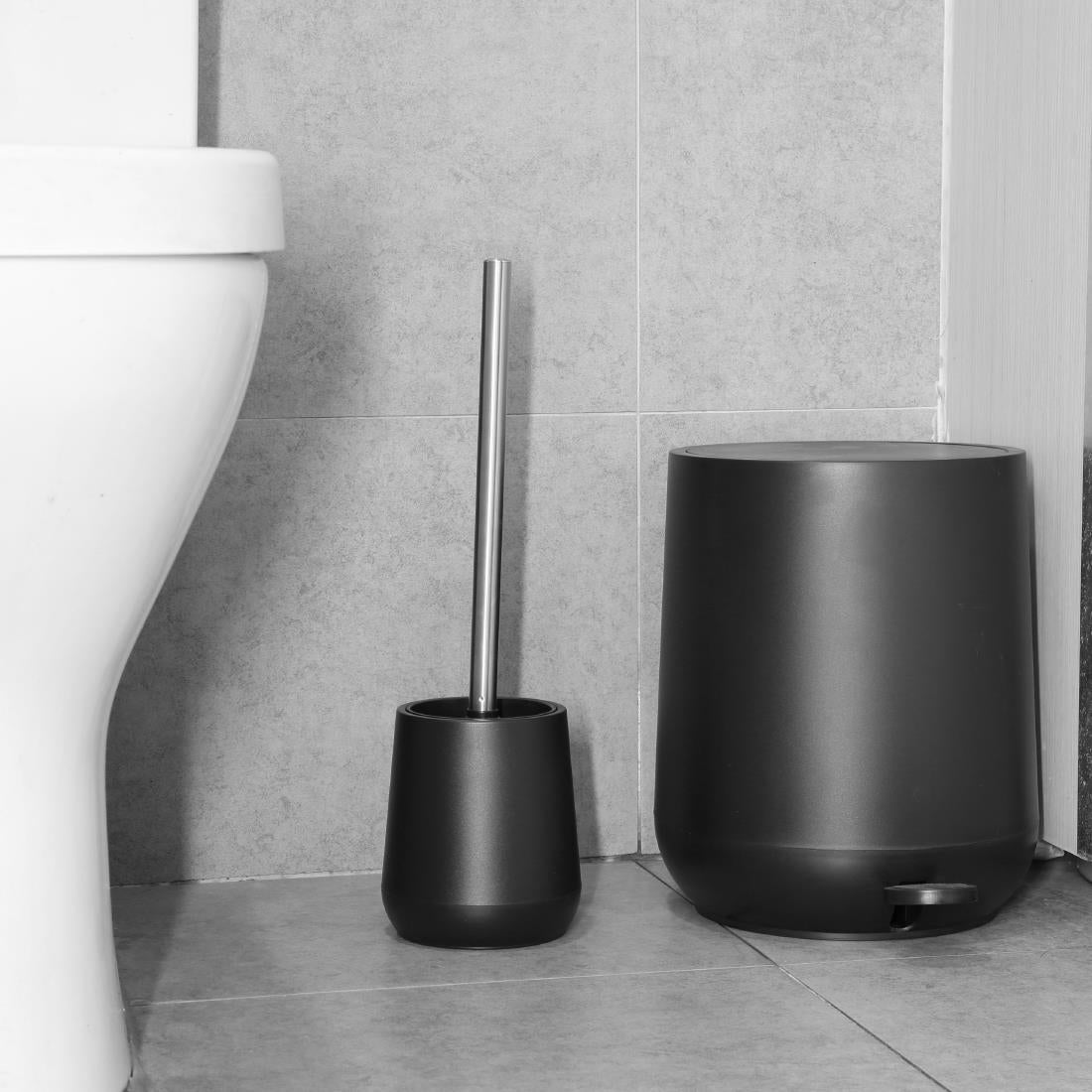 Jantex Toilet Brush and Holder Black
