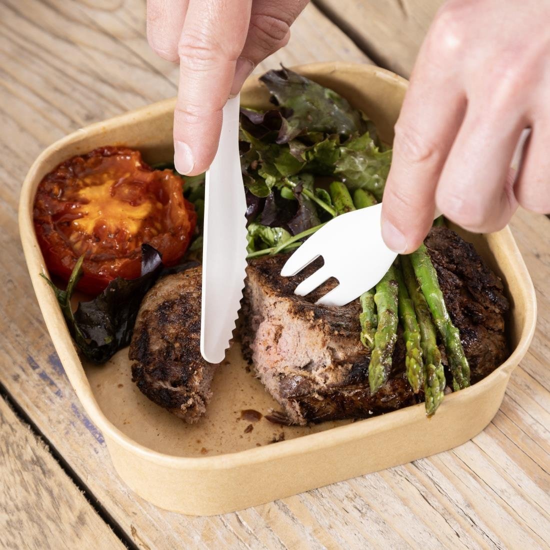 Fiesta Compostable Paper Forks 155mm (100 Pack)