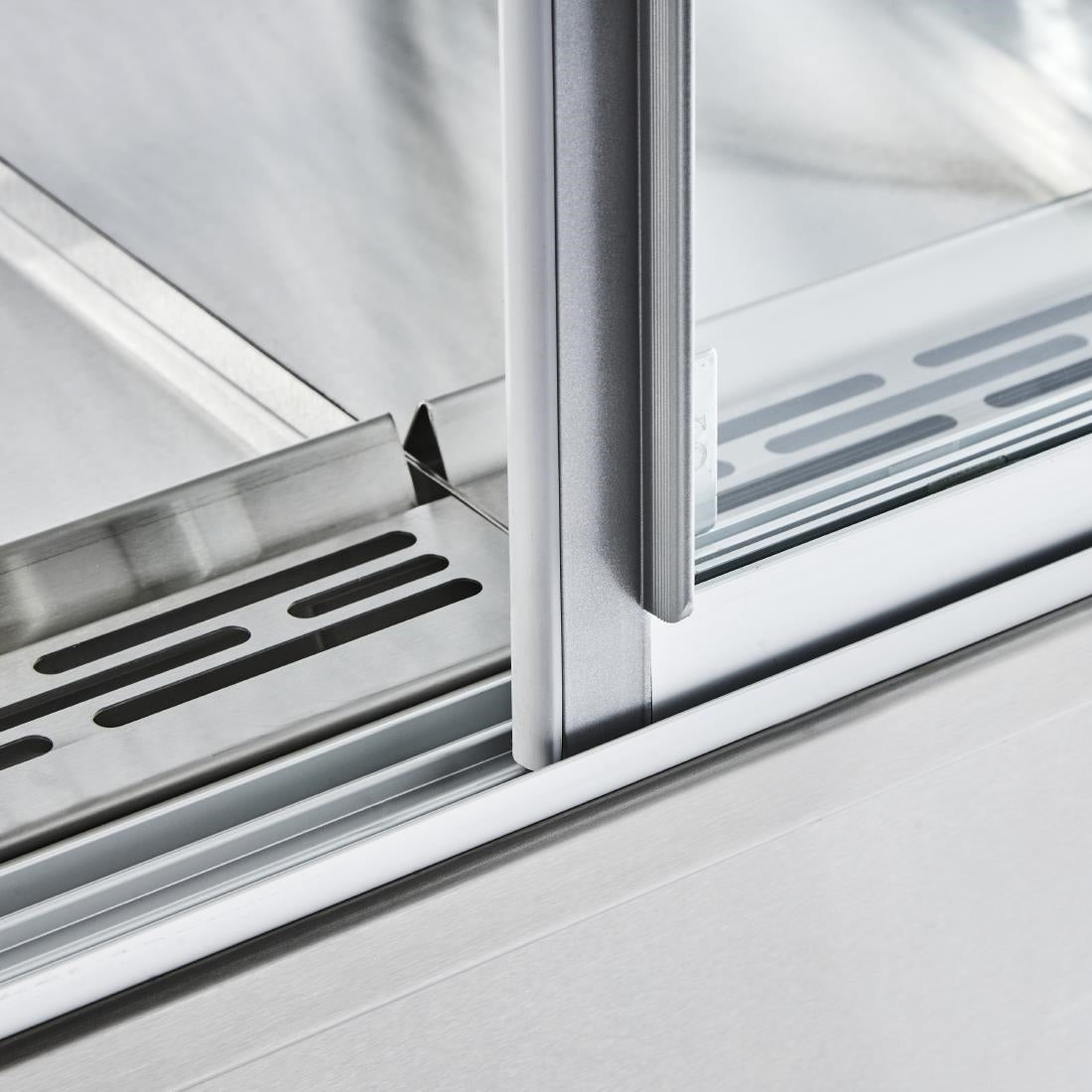 Cossiga Heated Freestanding Multideck Display Sliding Front & Rear Doors 900mm
