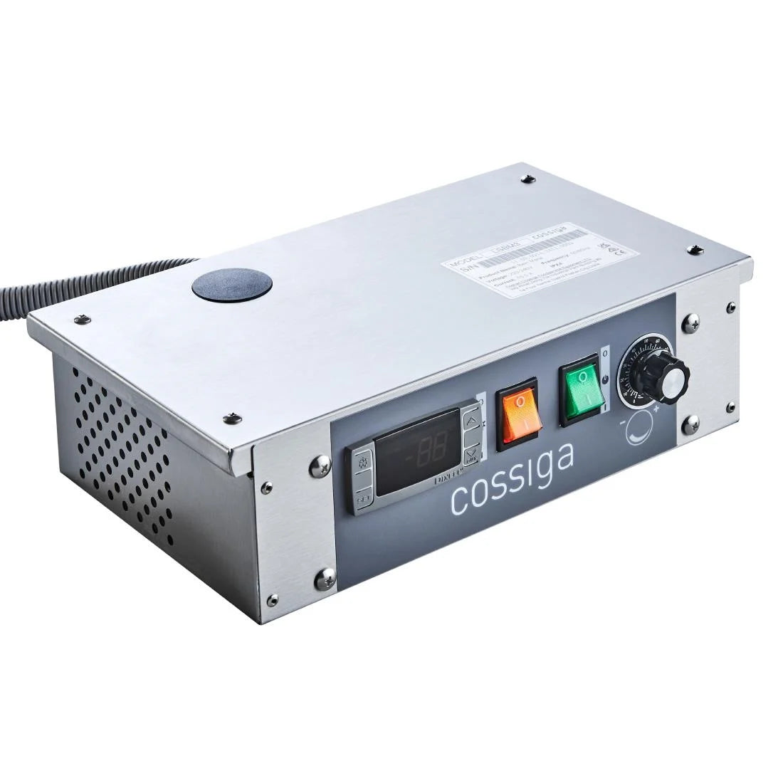 Cossiga Linear Series Drop-in Bain Marie 3x1/1GN w/Flat Top Sneeze Guard 1145mm