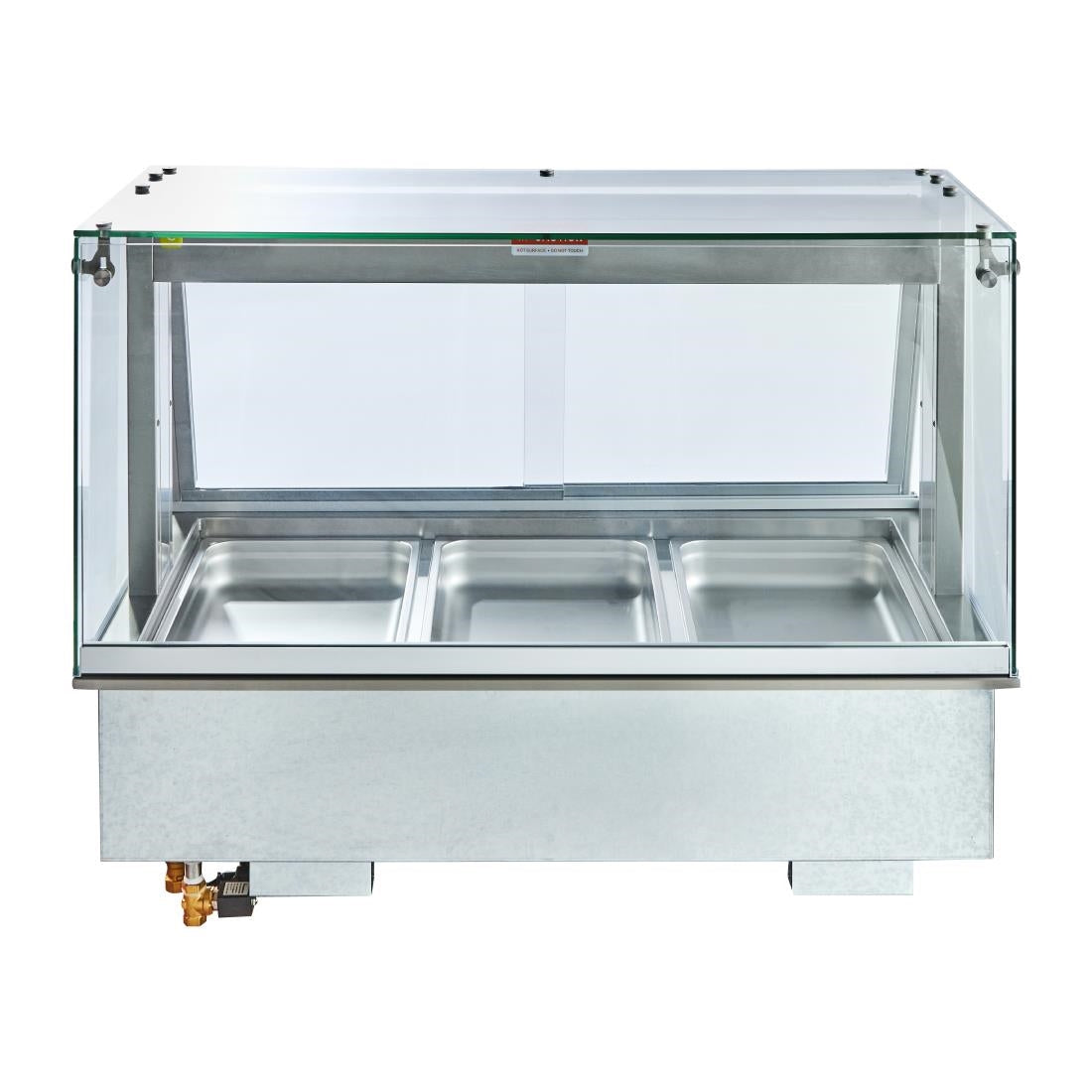 Cossiga Linear Series Drop-in Bain Marie 3x1/1GN w/Square Glass Assisted Service 1145mm