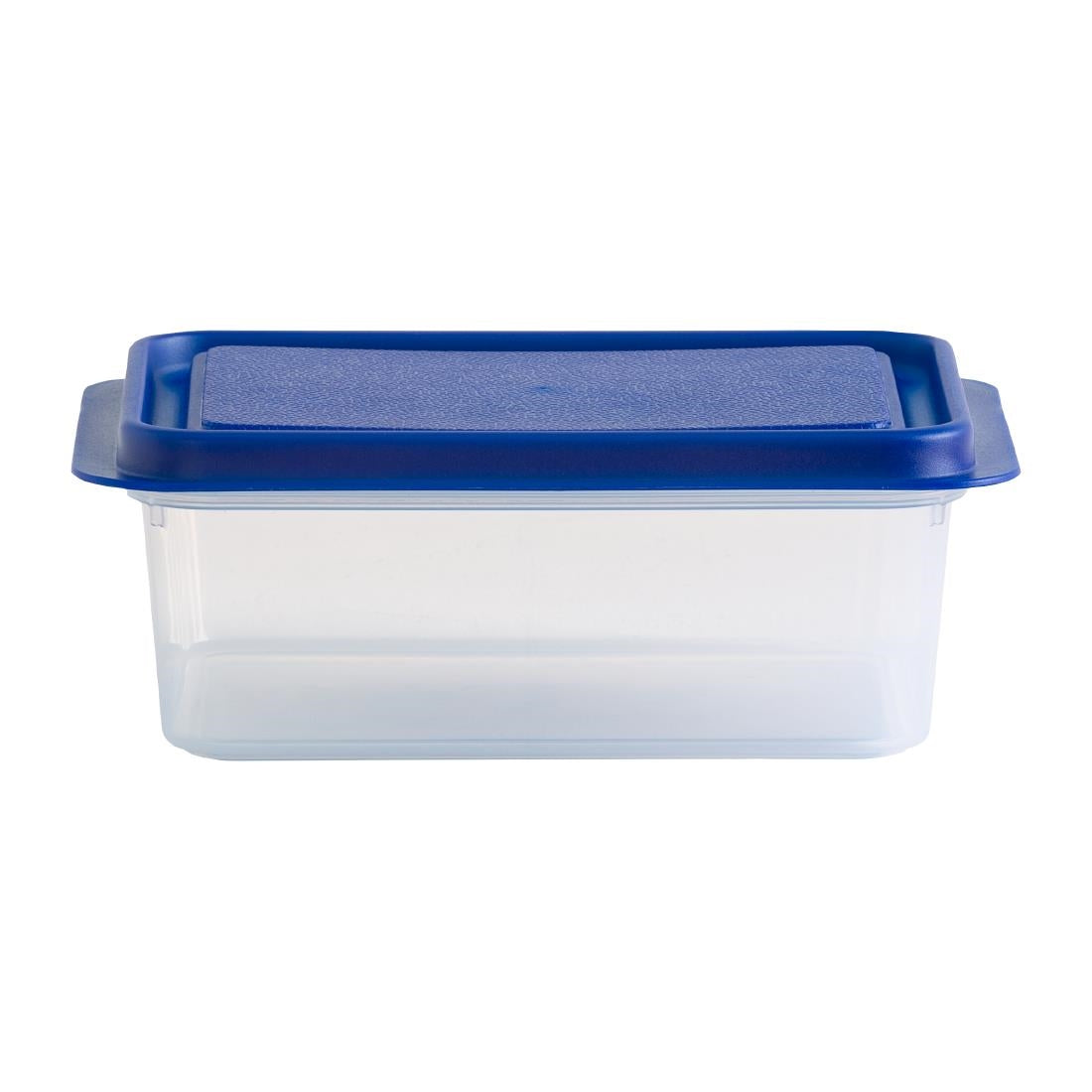 Wham Studio Rectangle Food Box Clear/Blue 1Ltr