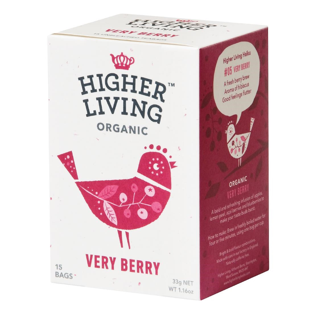 Higher Living Very Berry Organic Teabags (60 Pack)