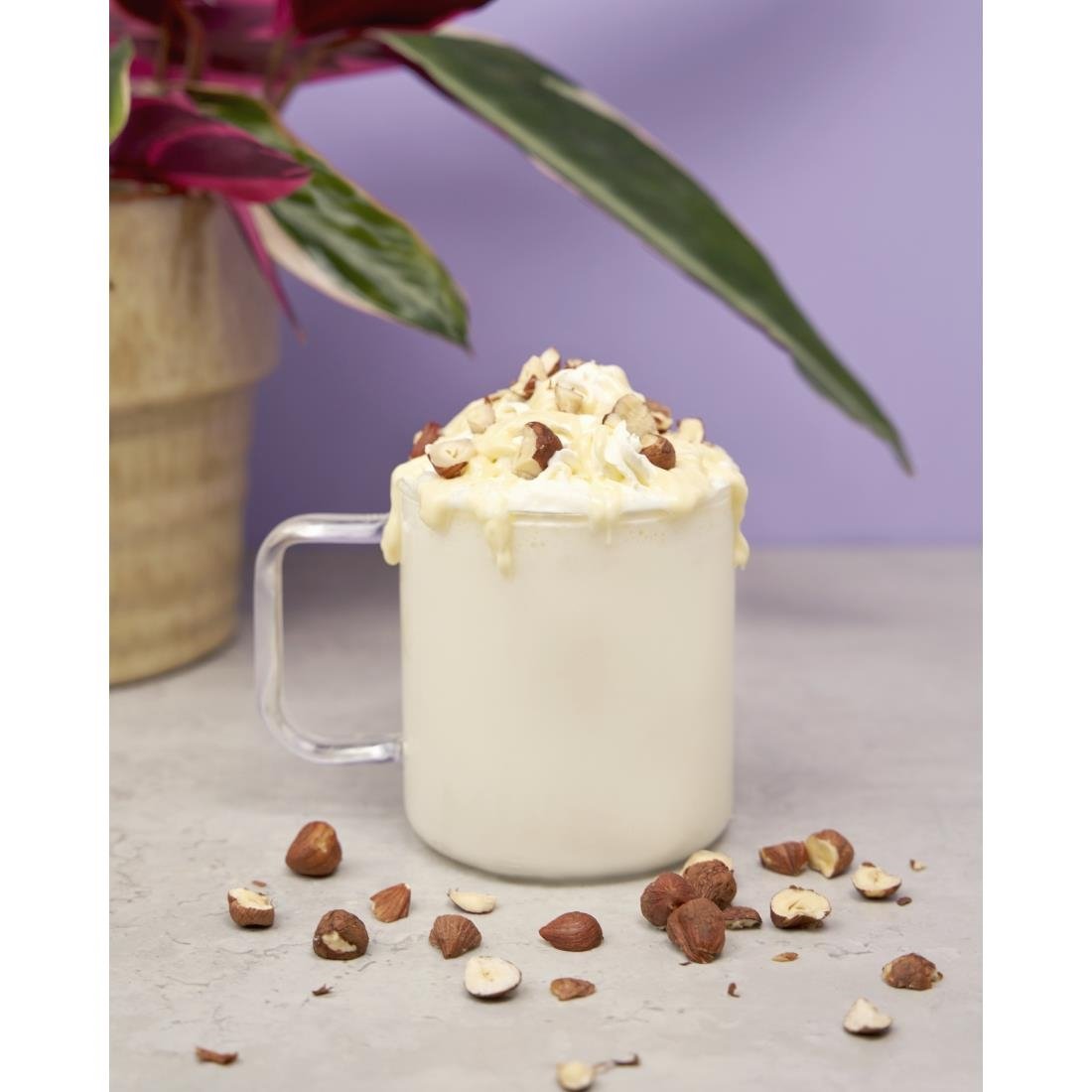 Simply White Chocolate Topping Sauce with Hazelnut Flavouring 1kg