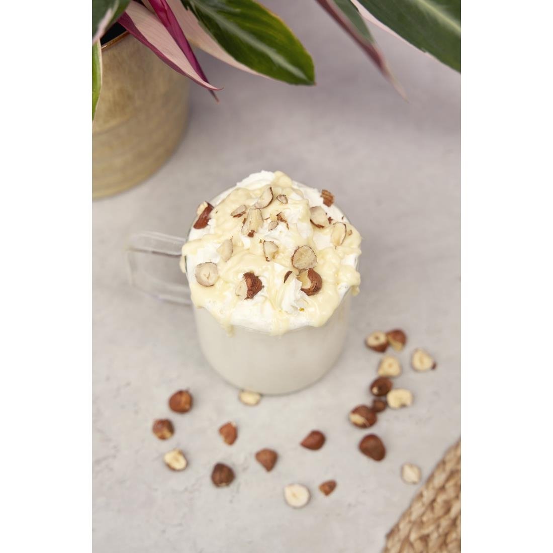 Simply White Chocolate Topping Sauce with Hazelnut Flavouring 1kg