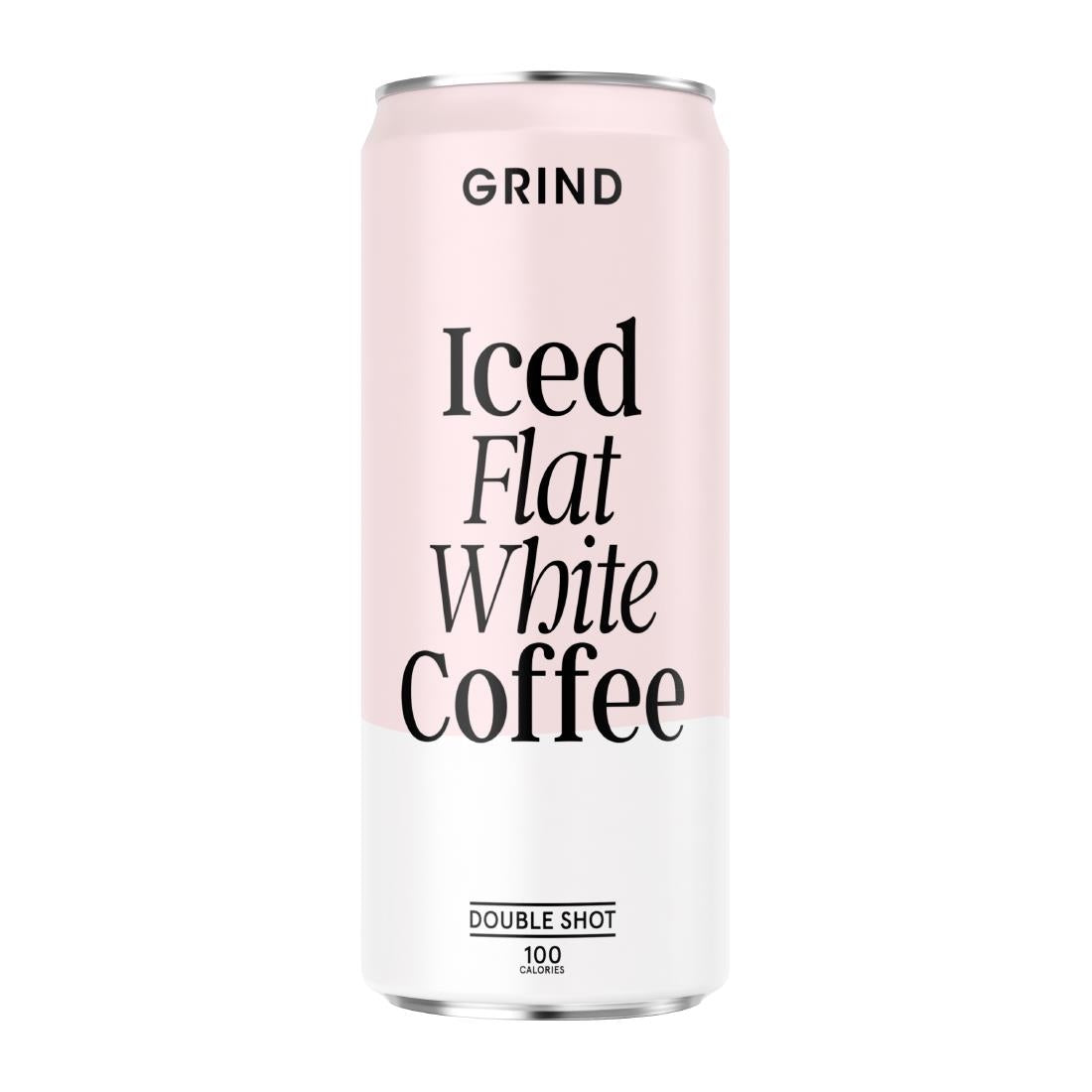 Grind Iced Flat White Coffee Cans 250ml (8 Pack)
