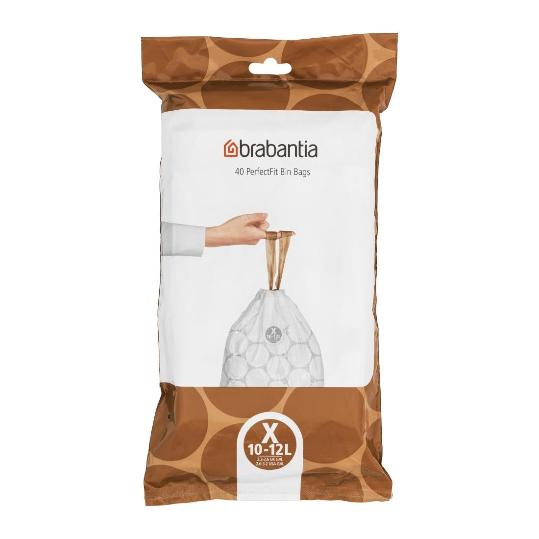 Brabantia PerfectFit Bin Bags, Code X, 10-12Ltr (40 Pack)