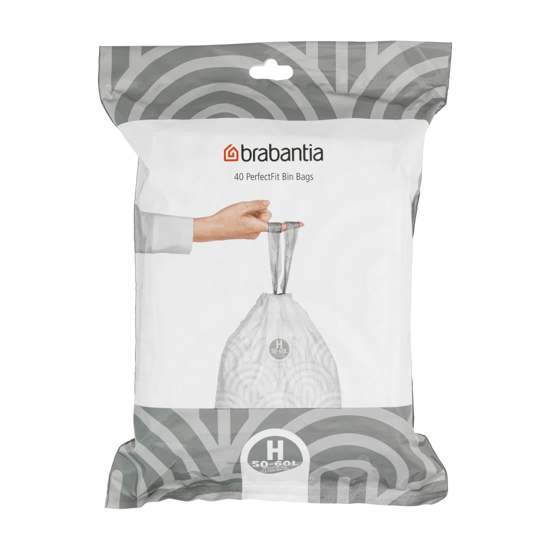 Brabantia PerfectFit Bin Bags, Code H, 50-60Ltr (40 Pack)