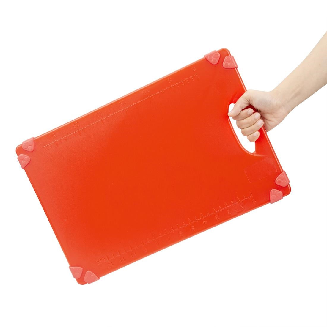 Hygiplas Commercial Grip Chopping Board Red 458x306mm